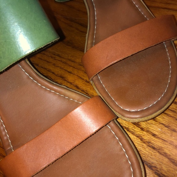 100% leather Italian wedge sandals - Picture 6 of 6